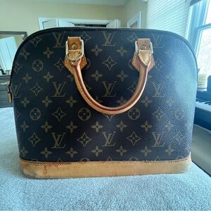Louis Vuitton Brown and Tan Monogram Tote